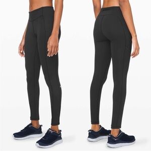 Lululemon Black Speed Up Tight Full-On Luxtreme Leggings Size 4 Women’s Altered